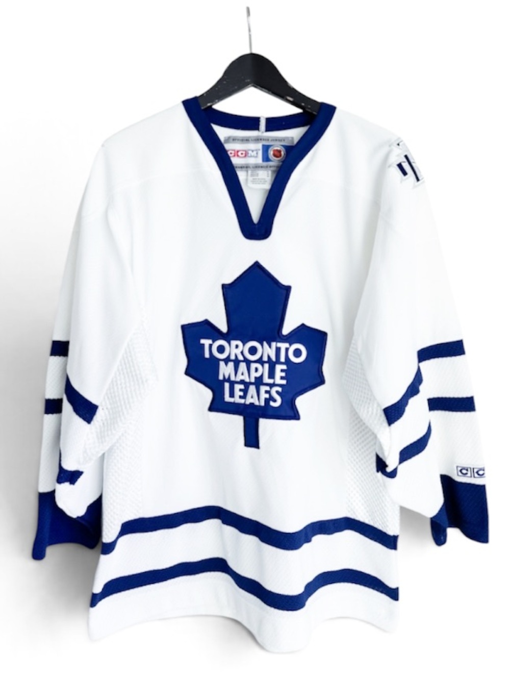 Vtg Toronto Maple Leafs CCM Air Knit Hockey Jersey White Medium NHL